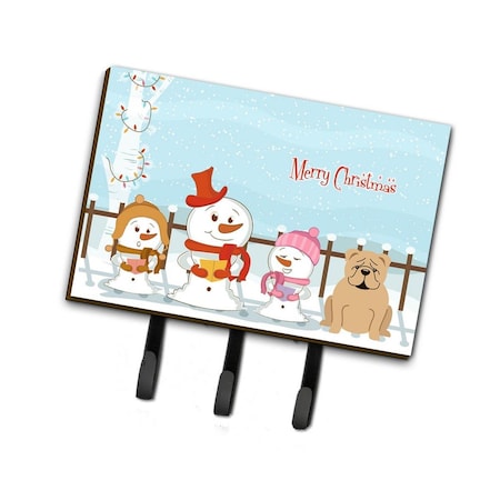 Carolines Treasures Merry Christmas Carolers English Bulldog Fawn Leash or Key Holder BB2455TH68